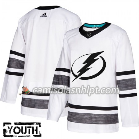 Camisola Tampa Bay Lightning Blank 2019 All-Star Adidas Branco Authentic - Criança